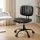 Artiss Armless PU Leather Office Chair Height Adjustable 45–54cm 360° Swivel Compact Ergonomic Black