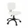 Artiss Armless Office Chair White PU Leather Ergonomic Height Adjustable 45-54cm 360° Swivel Castors