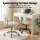 Artiss Armless Office Chair White PU Leather Ergonomic Height Adjustable 45-54cm 360° Swivel Castors