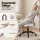 Artiss Armless Office Chair White PU Leather Ergonomic Height Adjustable 45-54cm 360° Swivel Castors