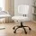 Artiss Armless Office Chair White PU Leather Ergonomic Height Adjustable 45-54cm 360° Swivel Castors