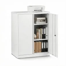 Artiss Steel Filing Cabinet 180kg 3-Point Lock Adjustable Shelves White 80cm Office Storage Cabinet
