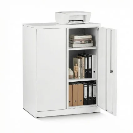 Artiss Steel Filing Cabinet 180kg 3-Point Lock Adjustable Shelves White 80cm Office Storage Cabinet