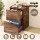 Artiss Rustic Brown 2-Drawer Filing Cabinet, 47x41x72cm, Oak Finish, Smooth Glide, Anti-Rust, E1 Particle Board