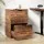 Artiss Rustic Brown 2-Drawer Filing Cabinet, 47x41x72cm, Oak Finish, Smooth Glide, Anti-Rust, E1 Particle Board