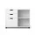 Artiss 3 Drawer Mobile Filing Cabinet Printer Stand A4 Hanging Files White Durable Top 120kg Support