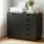 Artiss Mobile Filing Cabinet 5 Drawer with Door Black Mobile Storage Cabinet Printer Stand 110kg Capacity