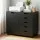 Artiss Mobile Filing Cabinet 5 Drawer with Door Black Mobile Storage Cabinet Printer Stand 110kg Capacity