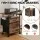 Artiss 2-Drawer Fabric Filing Cabinet with 60cm Printer Stand and Side Bag Rustic Brown 60cm Desktop