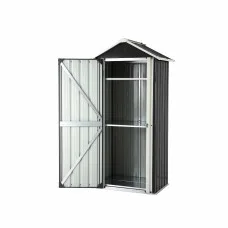 Gardeon Outdoor Storage Cabinet Garden Shed 178cm Lockable Adjustable Shelves Black Galvanised Steel