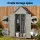 Gardeon Grey Outdoor Storage Cabinet - Weatherproof Fir Wood & PVC Roof, 69x39x182cm, Lockable, 3 Shelves, Easy Assembly