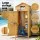 Gardeon Outdoor Wooden Storage Cabinet with Folding Table, Lockable Top, Adjustable Shelves, Hooks & Weatherproof Roof