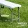 Gardeon 180cm Folding Garden Bench HDPE Fold In Half Portable Trestle Seat White Grey Frame 180 cm Long