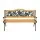 Gardeon 126cm Wooden Cast Iron 3-Seater Garden Bench with Rose Pattern Backrest - Weather-Resistant Patio Furniture