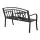 Gardeon Multi-functional Steel Garden Bench Loveseat with Foldable Table, Weather-Resistant, Black, 126cm