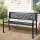 Gardeon 2-Seater Garden Bench - Steel, Black, Vintage Design, Weather-Resistant, 119x52x75.5cm, 220kg Capacity