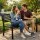 Gardeon 2-Seater Garden Bench - Steel, Black, Vintage Design, Weather-Resistant, 119x52x75.5cm, 220kg Capacity