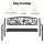 Gardeon 3-Seater Outdoor Bench - Steel Frame, Rust-Resistant, Black, 121cm, Vintage Design, 260kg Capacity