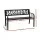 Gardeon Outdoor Garden Bench - Steel 2 Seater, Black, Rust-Resistant, 118.5cm, Indoor/Outdoor, Easy Assembly