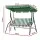 Gardeon 3-Seater Outdoor Swing Chair with Adjustable Canopy, Steel Frame, Cushions, 200kg Capacity - White/Green