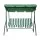 Gardeon 3-Seater Outdoor Swing Chair with Adjustable Canopy, Steel Frame, Cushions, 200kg Capacity - White/Green