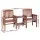 Gardeon 2-Seater Outdoor Garden Bench Loveseat Set, Fir Wood, Brown, Central Table with Parasol Hole, 165cm