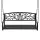 Gardeon Outdoor 2-Seater Swing Chair, Powder-Coated Steel, 200kg Capacity, Black, Easy Assembly, 127x41x50cm, 1-Year