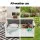 Gardeon 160L White Fir Wood Outdoor Storage Bench Box - Water-Resistant, Insect-Resistant, Indoor/Outdoor Use