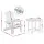 Gardeon 3 Piece Outdoor Set White HDPE Adirondack Chairs and Table, Weatherproof, 170kg Capacity, Garden Patio Lounge