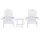 Gardeon 3 Piece Outdoor Set White HDPE Adirondack Chairs and Table, Weatherproof, 170kg Capacity, Garden Patio Lounge