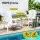 Gardeon 3 Piece Outdoor Set White HDPE Adirondack Chairs and Table, Weatherproof, 170kg Capacity, Garden Patio Lounge