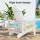 Gardeon 3 Piece Outdoor Set White HDPE Adirondack Chairs and Table, Weatherproof, 170kg Capacity, Garden Patio Lounge