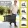 Gardeon 3-Piece Outdoor HDPE Folding Adirondack Chair Set Black with Side Table Weatherproof 170kg Capacity