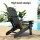Gardeon 3-Piece Outdoor HDPE Folding Adirondack Chair Set Black with Side Table Weatherproof 170kg Capacity