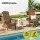 Gardeon Folding HDPE Adirondack Chair Set 3‑Piece with Side Table Waterproof Durable Brown White Outdoor