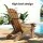 Gardeon Folding HDPE Adirondack Chair Set 3‑Piece with Side Table Waterproof Durable Brown White Outdoor