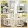 Gardeon Folding HDPE Adirondack Chair Set 3‑Piece with Side Table Waterproof Durable Brown White Outdoor