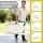 Gardeon 3-Piece Folding HDPE Adirondack Outdoor Set White with Side Table and Cupholders 170kg Capacity