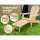 Gardeon Adirondack Outdoor Chair with Slide-Out Ottoman, Eco-Friendly Wooden Patio Furniture, Foldable & Durable Design