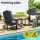Gardeon Black Outdoor Coffee Side Table - Weatherproof HDPE, 91kg Capacity, 47.5cm Height, Water-Draining Design
