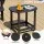 Gardeon Black Outdoor Coffee Side Table - Weatherproof HDPE, 91kg Capacity, 47.5cm Height, Water-Draining Design