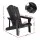 Gardeon Outdoor Black Adirondack Chair HDPE 80x90x94cm, Weather-Resistant, Cup Holder, 170kg Patio Lounge