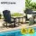 Gardeon Outdoor Black Adirondack Chair HDPE 80x90x94cm, Weather-Resistant, Cup Holder, 170kg Patio Lounge