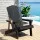 Gardeon Outdoor Black Adirondack Chair HDPE 80x90x94cm, Weather-Resistant, Cup Holder, 170kg Patio Lounge