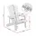 Gardeon White HDPE Adirondack Outdoor Chair 103° Recline, Cup Holder, 170kg Capacity, Weather-Resistant, 80x90x94cm