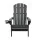 Gardeon Folding Adirondack Chair Black HDPE Outdoor Sun Lounge Patio Beach Seat with 11cm Cup Holder 170kg