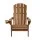 Gardeon Folding Adirondack Chair HDPE Outdoor Sun Lounge Patio Beach Chair Brown 170kg Cup Holder 103°
