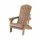Gardeon Folding Adirondack Chair Outdoor Recliner Footrest Cupholder HDPE Patio Lounge Seat Khaki