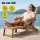 Gardeon Folding Adirondack Chair Outdoor Recliner Footrest Cupholder HDPE Patio Lounge Seat Khaki