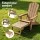 Gardeon Folding Adirondack Chair Outdoor Recliner Footrest Cupholder HDPE Patio Lounge Seat Khaki